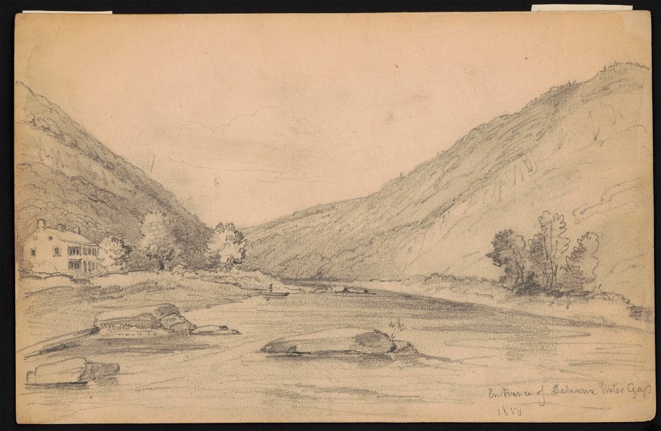 Entrance of Delaware Water Gap, 1850 LCCN2016645609