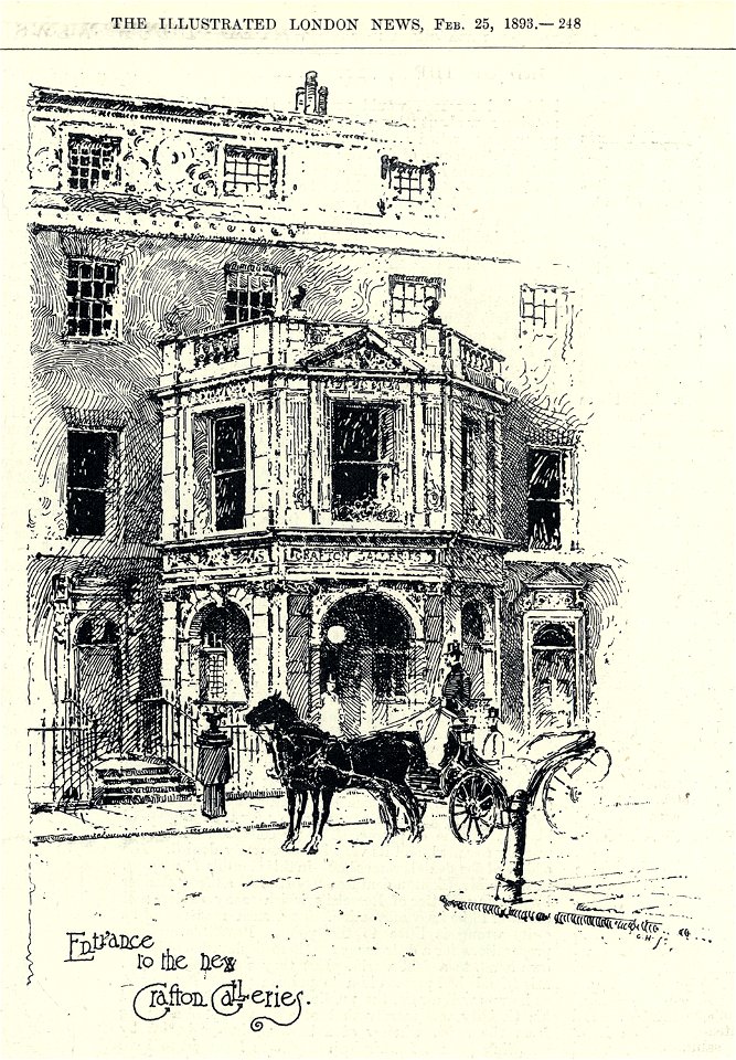 Entrance to the New Grafton Galleries, Illustrated London News, 25 February 1893, p. 248