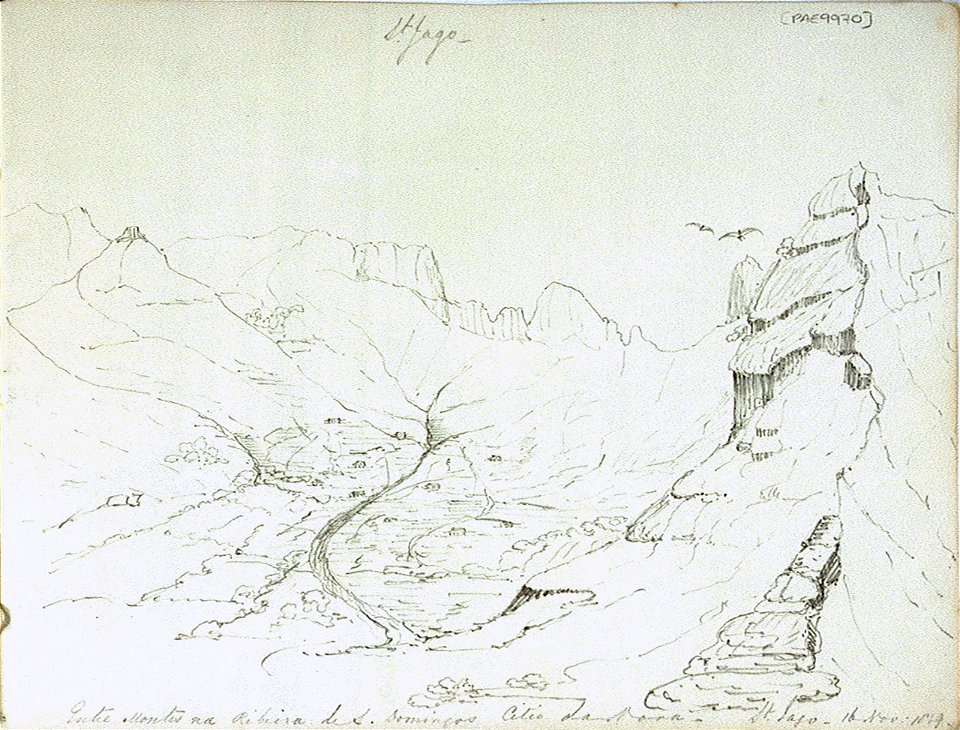 Entre Montes na Ribeira de S. Domingas Citio da Mara - St. Jago - 16 Nov- 1839 RMG PV9970
