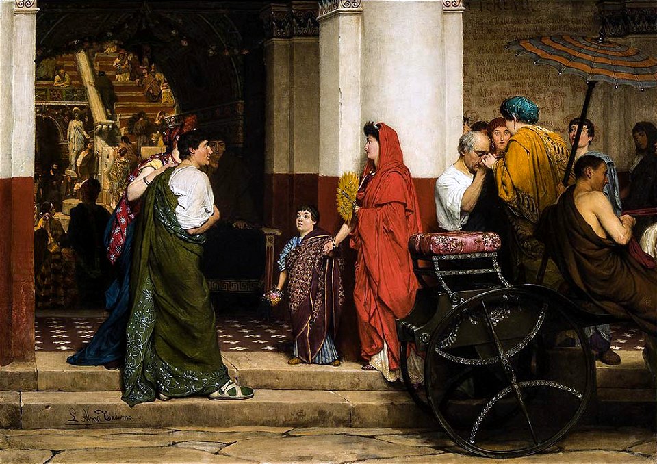 Entrance of the theatre, by Lawrence Alma-Tadema