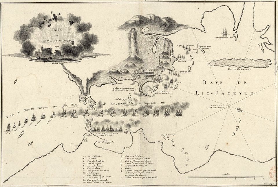 Entrée de l'escadre française de Duguay-Trouin dans la baie de Rio en 1711