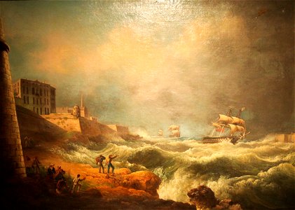 Entrance to Grand Harbour in Storm