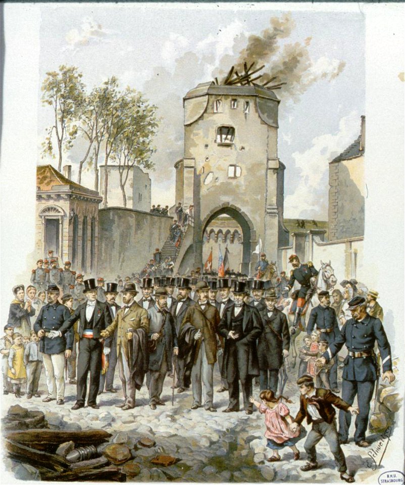 Entrée de la délégation suisse à Strasbourg (11-09-1870)
