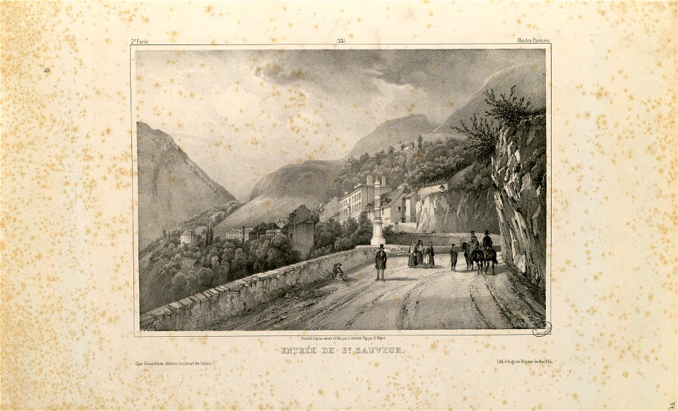 Entrée de St Sauveur (Hautes Pyrénées) - Fonds Ancely - B315556101 A JACOTTET 2 036