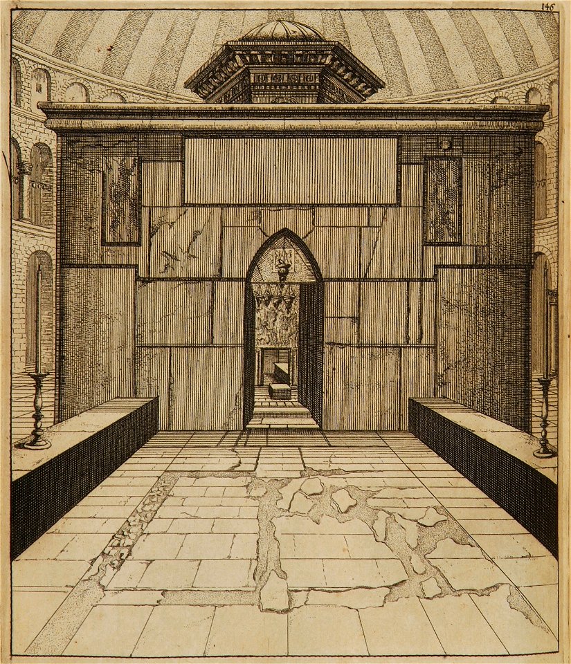 Entrance to the Holy Sepulchre in Jerusalem - Bruyn Cornelis De - 1714
