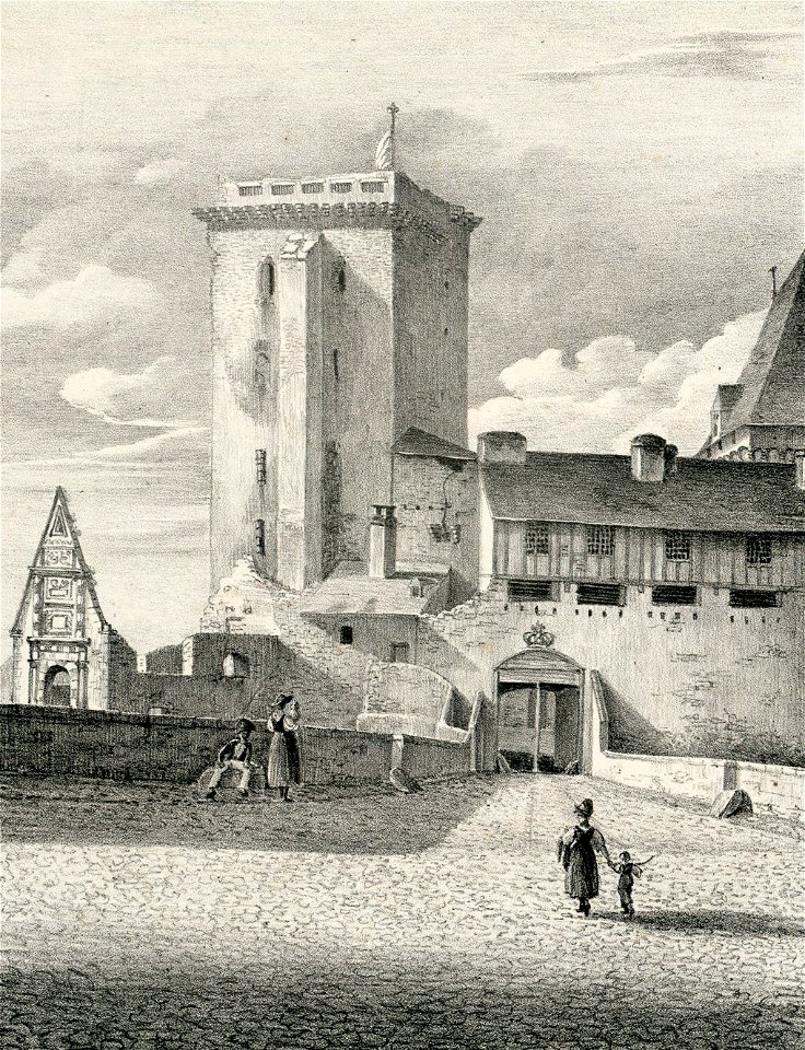Entrée du Château de Henri IV à Pau (Basses Pyrénées) - 1827 - Fonds Ancely - B315556101 A GELIBERT 1 016