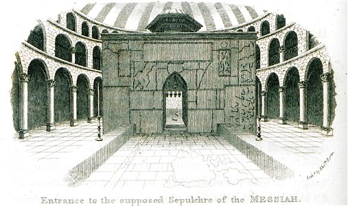 Entrance to the supposed sepulchre of the Messiah - Clarke Edward Daniel - 1824. Free illustration for personal and commercial use.