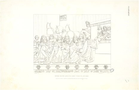 Entrée du roi Louis XIV, dans Toulouse, en 1659 (calque d'une vignette conservée dans les archives de la ville) (t. I, n° 37) - Fonds Ancely - B315556101 A DUMEGE 028