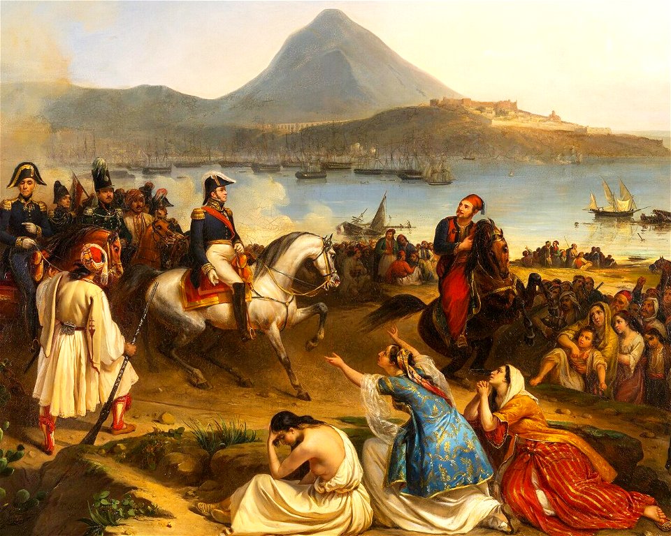 Entrevue du général Maison et d'Ibrahim Pacha, à Navarin, septembre 1828 (détail)