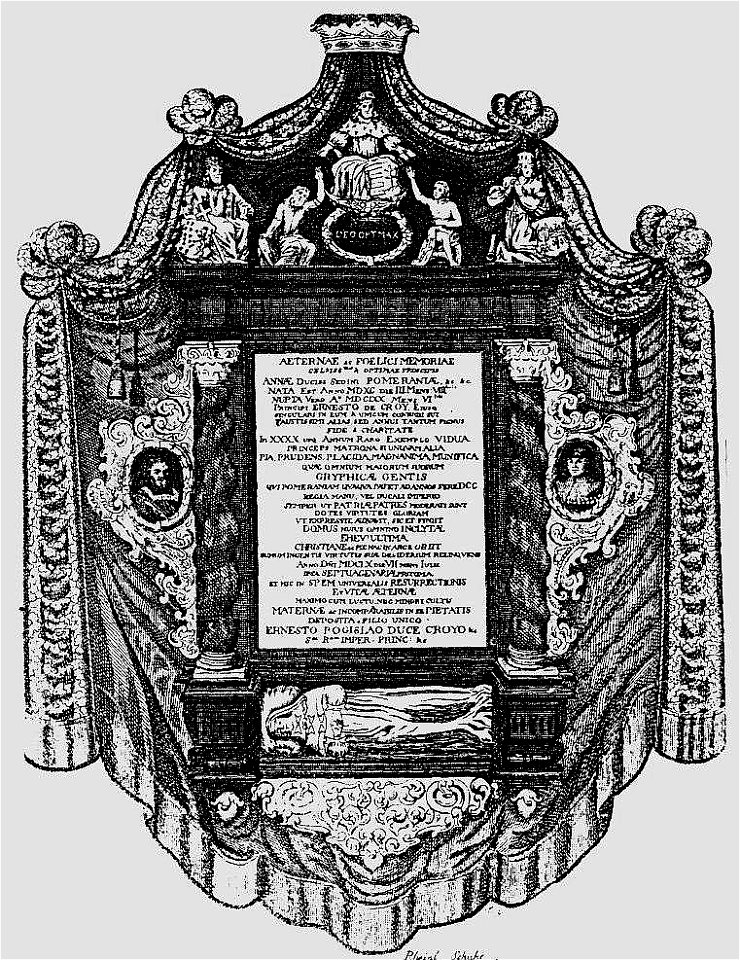 Epitafium Anny de Croy 1775