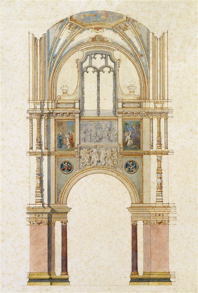 Entwurf für das Seitenjoch einer Kirche