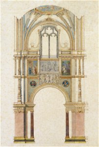 Entwurf für das Seitenjoch einer Kirche