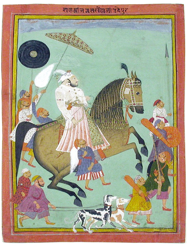 Equestrian portrait of Maharana Jagat Singh II (6125097628)