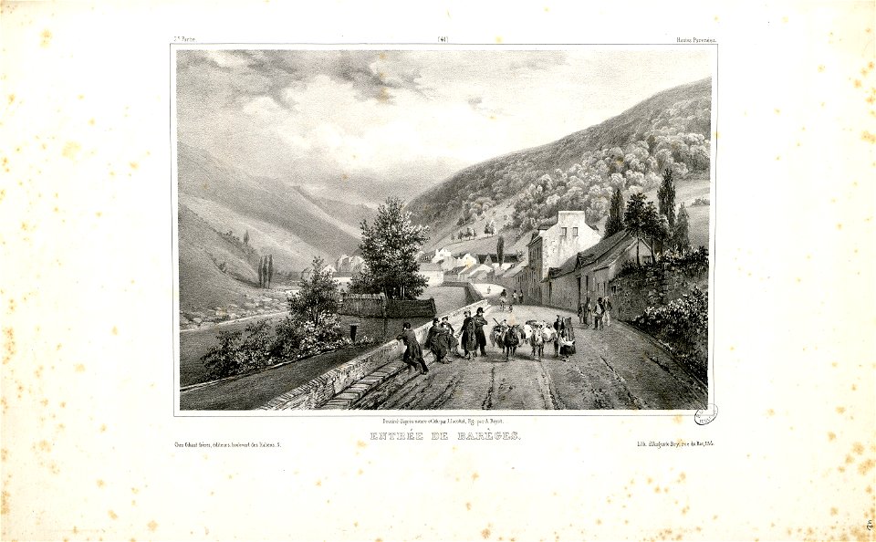 Entrée de Barèges (Hautes Pyrénées) - Fonds Ancely - B315556101 A JACOTTET 2 044