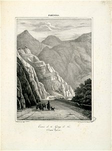 Entrée de la Gorge de Luz (Hautes Pyrénées) - 1827 - Fonds Ancely - B315556101 A GELIBERT 1 013