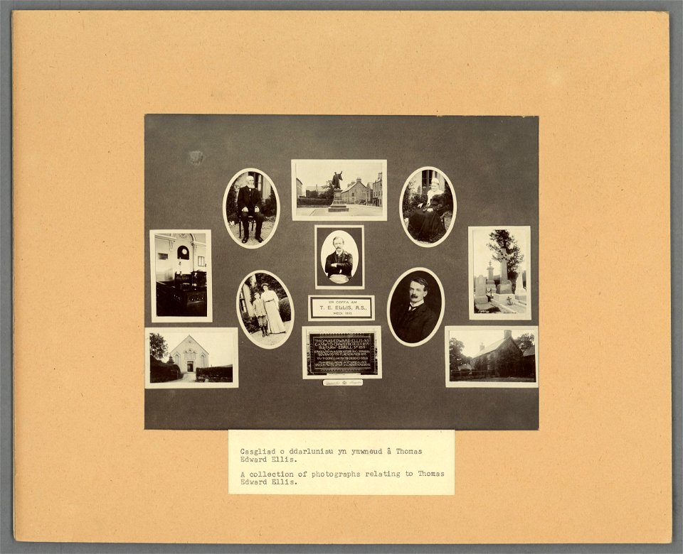 Er coffa am T. E. Ellis, A.S., Medi, 1910 (5449743)