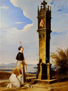 Erasmus von Engert - Zwei Pilgerinnen vor einem Bildstock (Ave Maria) - 5816 - Österreichische Galerie Belvedere