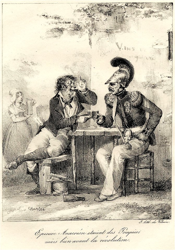 Epicure Anacréon etaient des pompiers mais bien avant la révolution (BM 1869,0410.69)