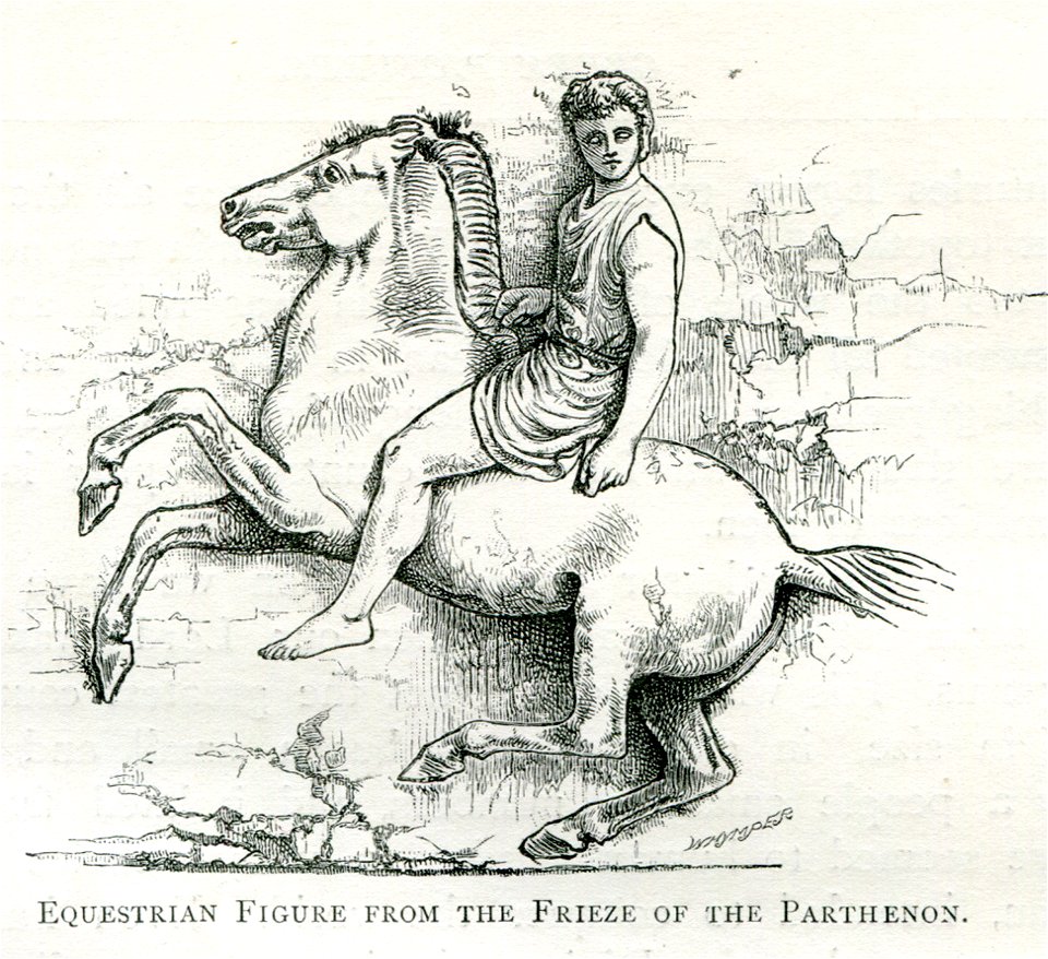 Equestrian figure from the frieze of the Parthenon - Mahaffy John Pentland - 1890