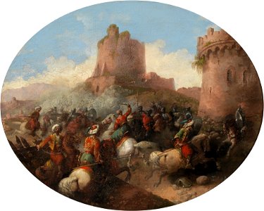 Episodio de una batalla del siglo XIV (Museo del Prado). Free illustration for personal and commercial use.