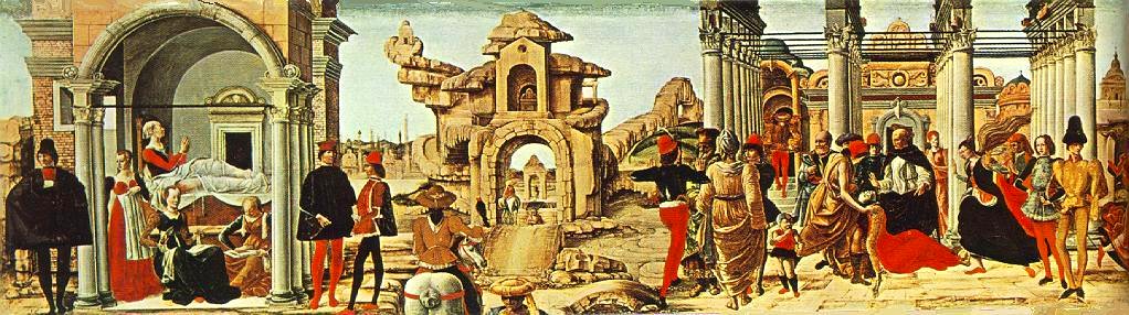 Ercole de' Roberti - Griffoni Polyptych - Predella (left view) - WGA19612