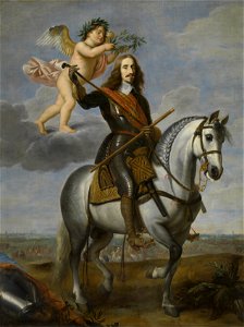 Equestrian portrait of Archduke Leopold Wilhelm - Van den Hoecke