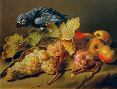 Erasmus von Engert - Stillleben mit Papagei und Trauben - 7232 - Österreichische Galerie Belvedere