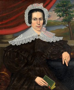 Erastus Salisbury Field - Woman with a Green Book (Louisa Gallond Cook) - 1980.746 - Art Institute of Chicago