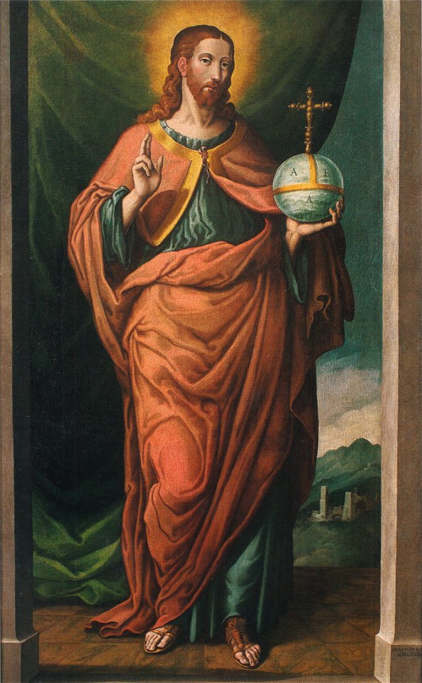 Ercole Ramazzani, Salvator Mundi, 1574, Torre di Arcevia, chiesa parrocchiale di san Salvatore alla Torre