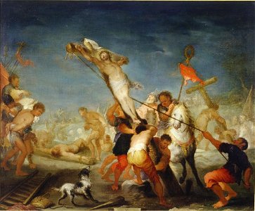 Erección de la cruz, de Matías de Torres (Real Academia de Bellas Artes de San Fernando)