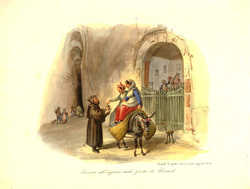 Eremito all'ingresso della grotta di Pozzuoli (Hermit by Pozzuoli cave's entrance) (BM 1896,0511.190)