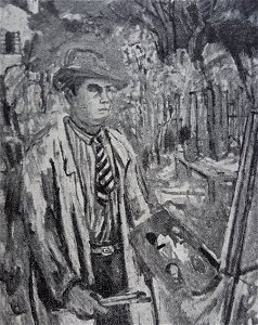 Eric Hallström självporträtt 1