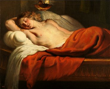 Erasmus Quellinus (II)- El Amor dormido, 1630. Free illustration for personal and commercial use.
