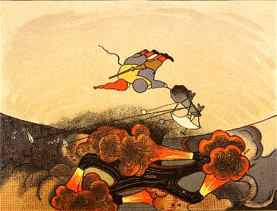Eric O. W. Ehrström - Illustration for the book Around the Earth in an Airplane (whirligig)