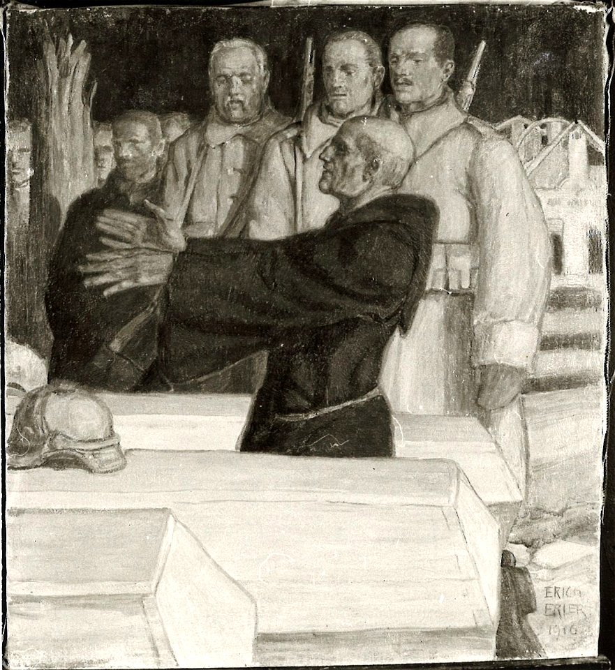 Erich Erler-Samaden - Morgenrot (Soldatenbegräbnis) - HST 127 - Bavarian State Painting Collections