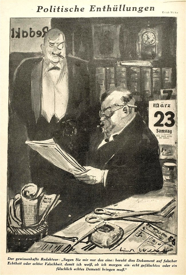 Erich Wilke - Politische Enthüllungen, 1929