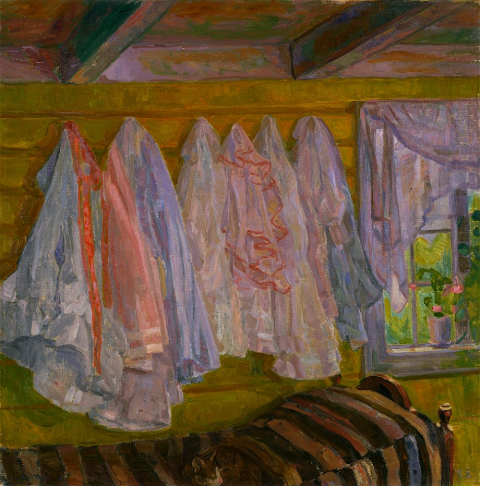 Thorvald Erichsen - Summer Dresses, interior from Seljord - NG.M.00887 - National Museum of Art, Architecture and Design