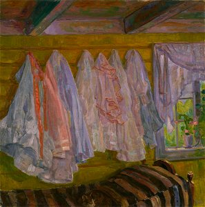 Thorvald Erichsen - Summer Dresses, interior from Seljord - NG.M.00887 - National Museum of Art, Architecture and Design
