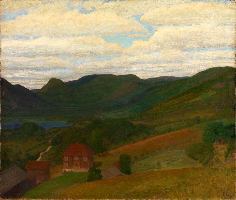 Thorvald Erichsen - Landscape with an old Farm - NG.M.03499 - National Museum of Art, Architecture and Design