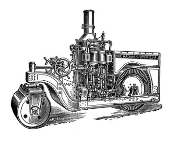 Erie steam road roller (New Catechism of the Steam Engine, 1904)