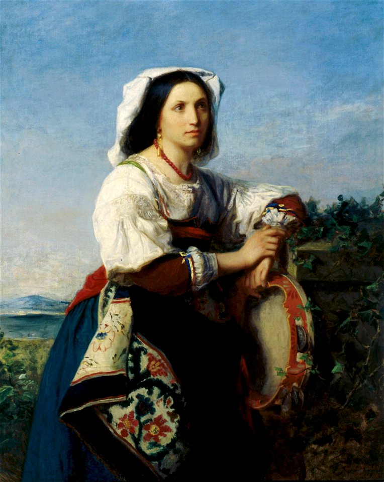 Erik Johan Löfgren - Italian Tambourine Player - A I 85 - Finnish National Gallery