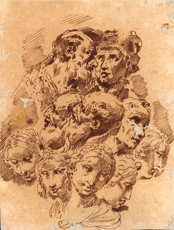 Ercole Graziani - Estudos de cabeças (2)