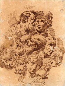 Ercole Graziani - Estudos de cabeças (2)