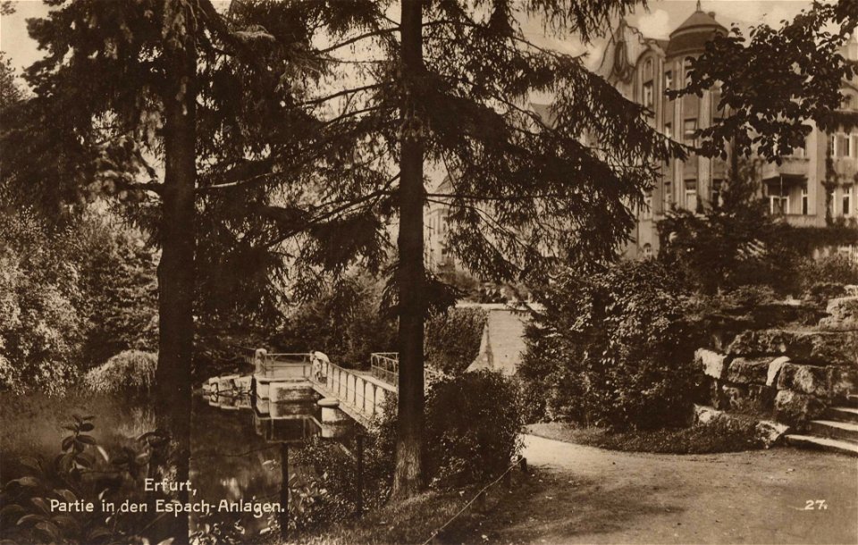 Erfurt, Thüringen - Espach-Anlagen (Zeno Ansichtskarten)