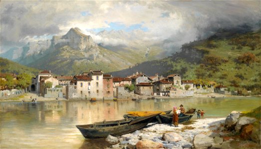 Ercole Calvi Fischerfamilie bei Lecco am Comersee