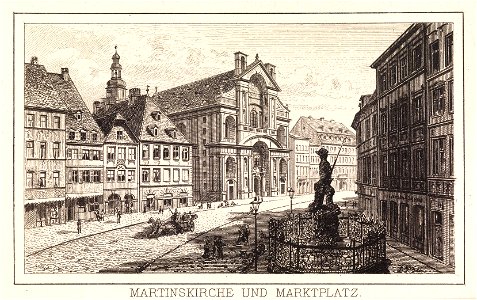 Erinnerung an Bamberg 008 Martinskirche und Marktplatz