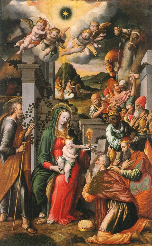 Ercole Ramazzani, Adorazione dei Magi, 1577, Arcevia, chiesa di Santa Maria del Soccorso