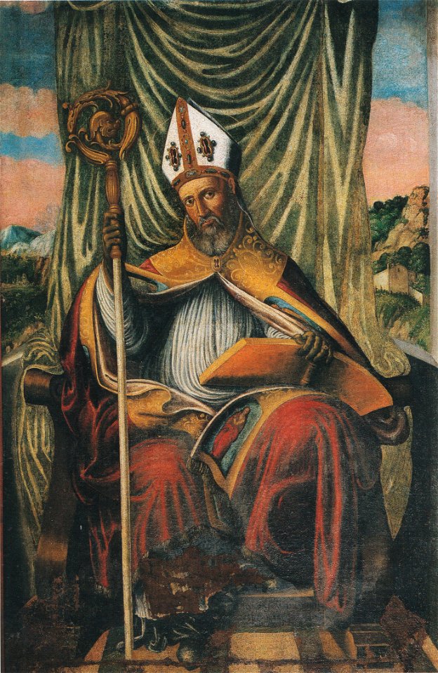 Ercole Ramazzani, San Martino in maestà, 1564, Castelleone di Suasa, cappelletta rurale di San Martino