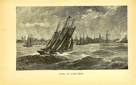 Erie on Lake Erie 1831. Free illustration for personal and commercial use.
