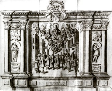 Ermiona, Act 2 scene 4 (Padua 1636), set design by Chenda – NGO vol. 3 p. 1356